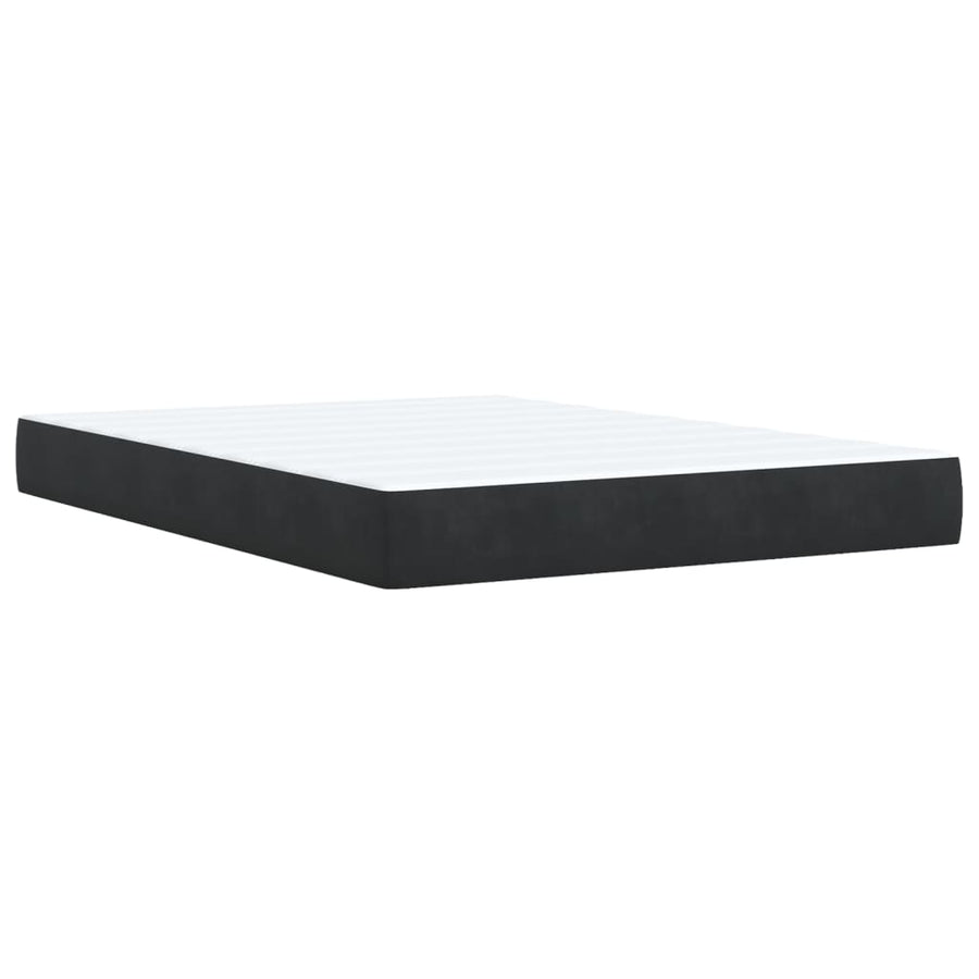 Boxspring met matras fluweel zwart 140x200 cm