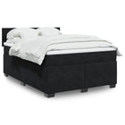 Boxspring met matras 140x200 cm fluweel zwart