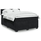 Boxspring met matras 140x200 cm zwart fluweel