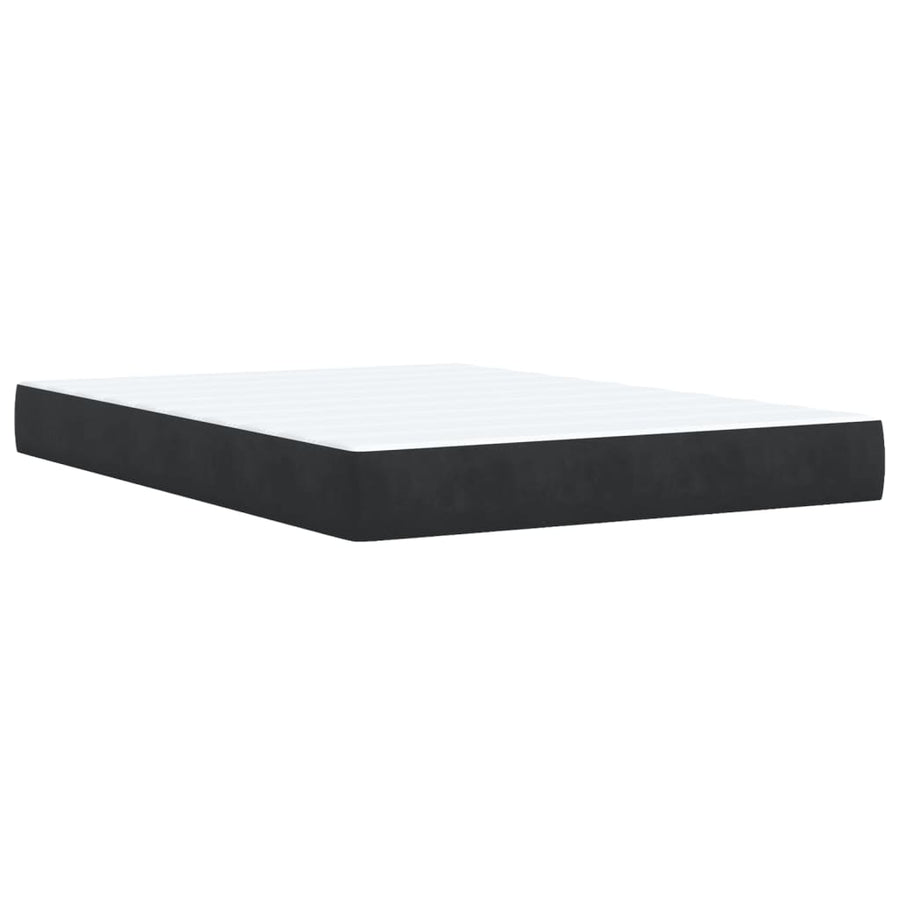 Boxspring met matras fluweel zwart 160x200 cm