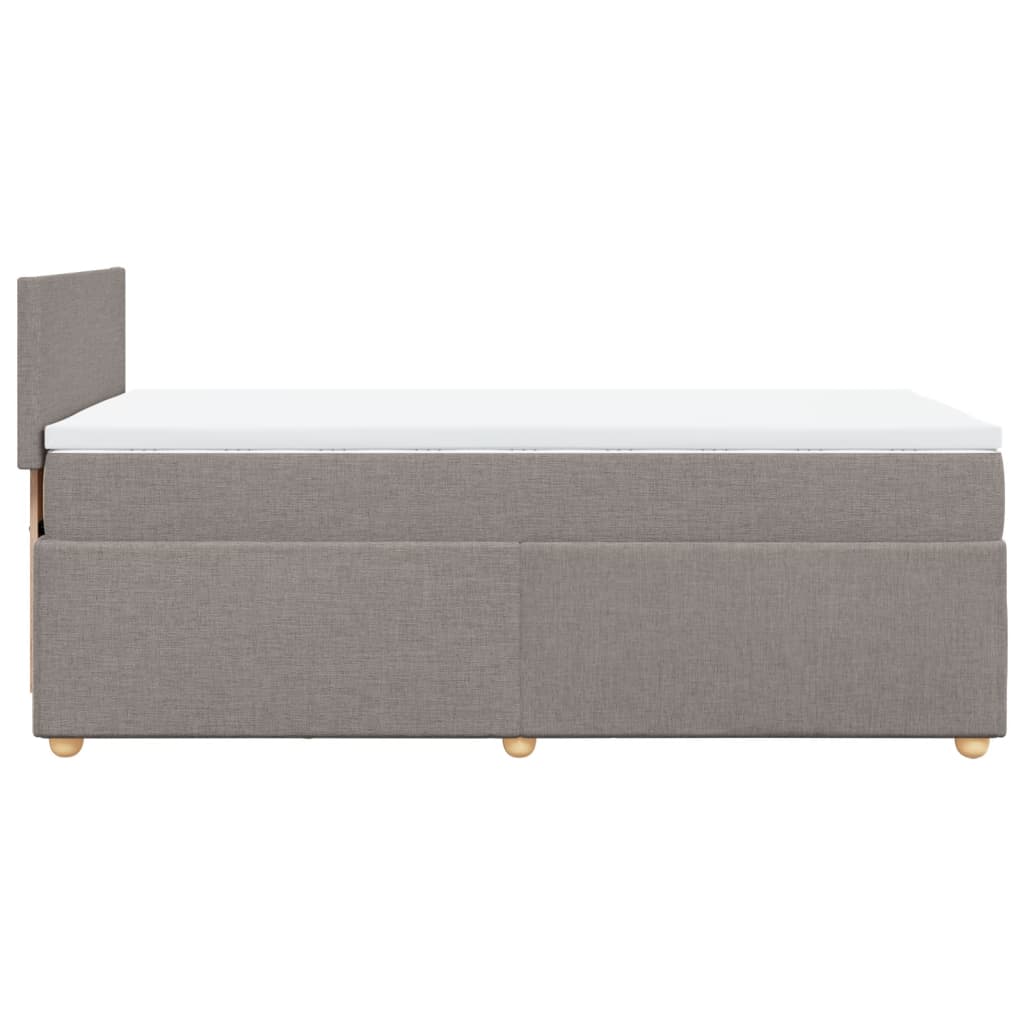 Boxspring met matras stof taupe 80x200 cm