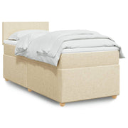 Boxspring 80x200 cm crèmekleurig met pocketveringmatras