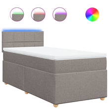 Boxspring Met Matras Stof 80 x 200 cm Taupe