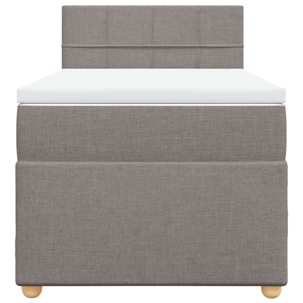Boxspring Met Matras Stof 80 x 200 cm Taupe