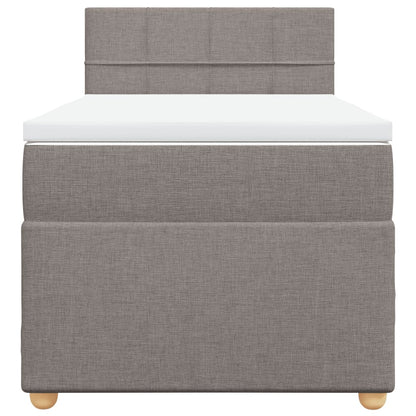 Boxspring Met Matras Stof 80 x 200 cm Taupe