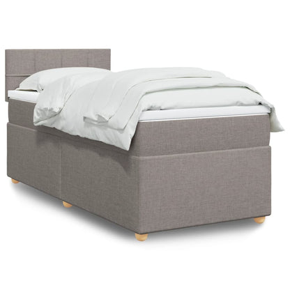 Boxspring Met Matras Stof 80 x 200 cm Taupe