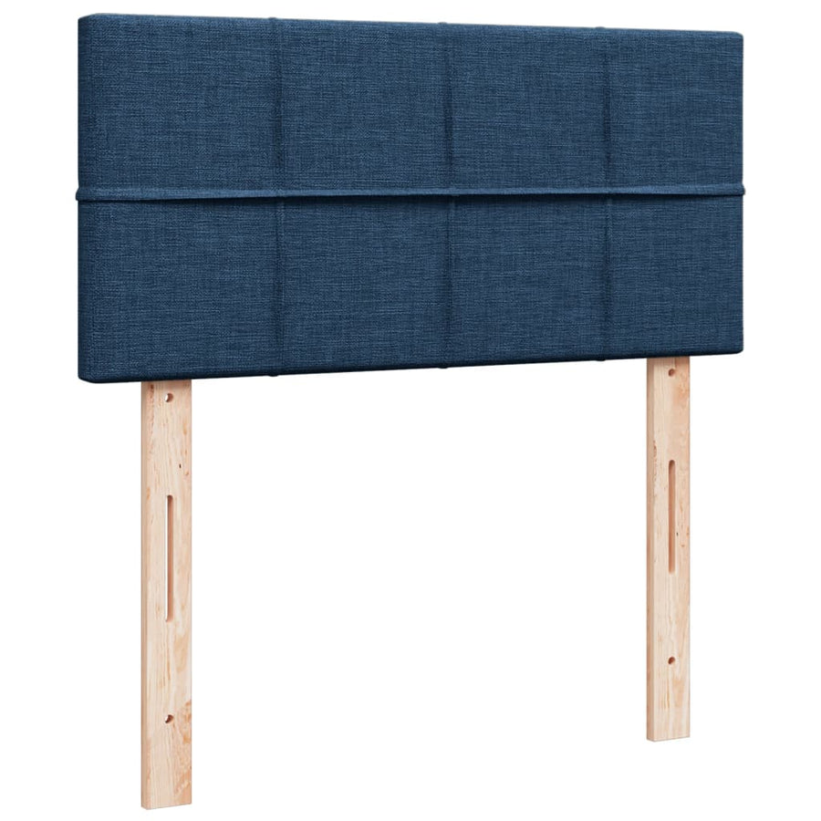 Boxspring met matras stof blauw 80x200 cm