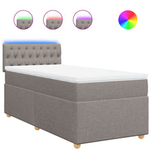 Boxspring Met Matras Stof 80 x 200 cm Taupe