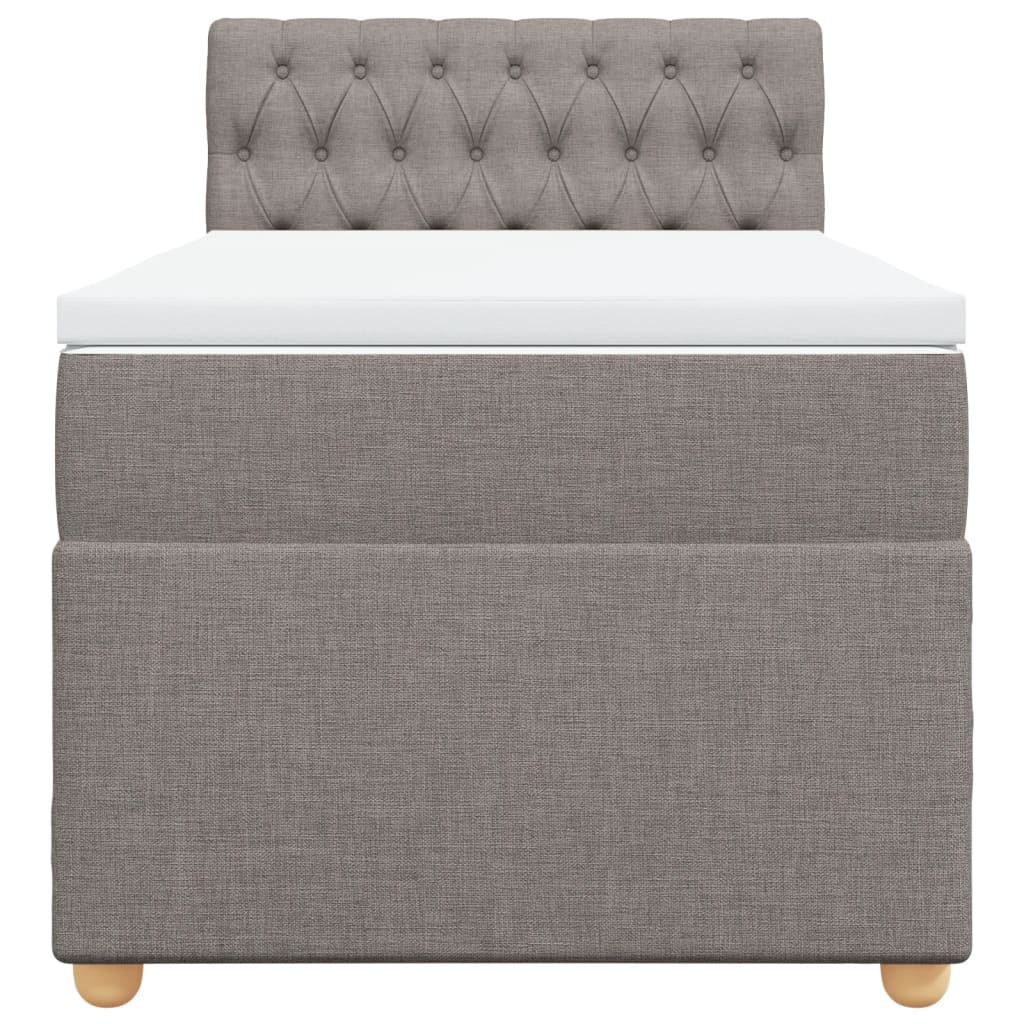 Boxspring Met Matras Stof 80 x 200 cm Taupe