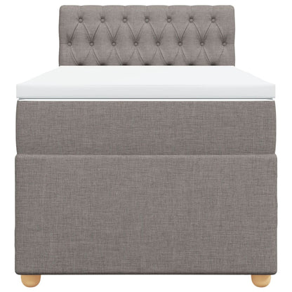 Boxspring Met Matras Stof 80 x 200 cm Taupe