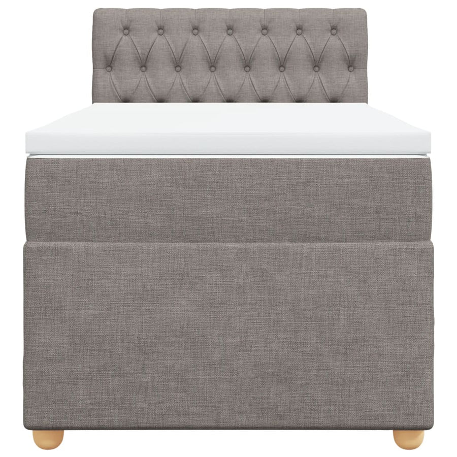 Boxspring Met Matras Stof 80 x 200 cm Taupe
