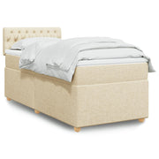 Boxspring met matras 80x200 cm crèmekleurig
