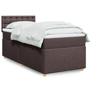Boxspring 80x200 cm donkerbruin met pocketveringmatras