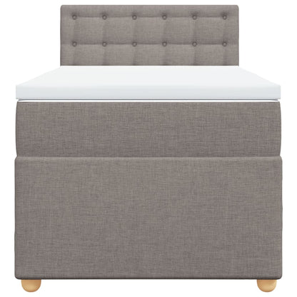 Boxspring met matras stof taupe 80x200 cm