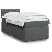 Boxspring met matras 90x190 cm donkergrijs