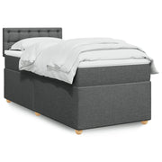 Boxspring met matras 90x190 cm donkergrijs
