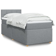 Boxspring met matras 90x200 cm lichtgrijs