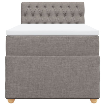 Boxspring met matras stof taupe 90x200 cm