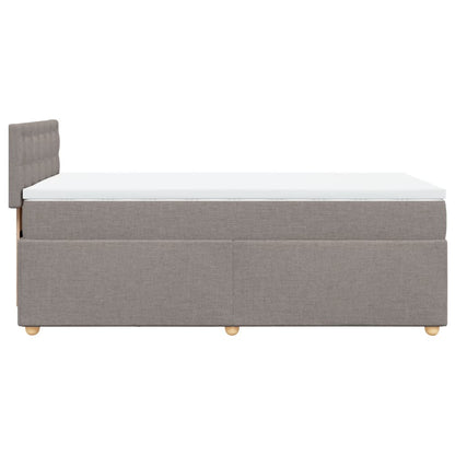 Boxspring met matras stof taupe 90x200 cm