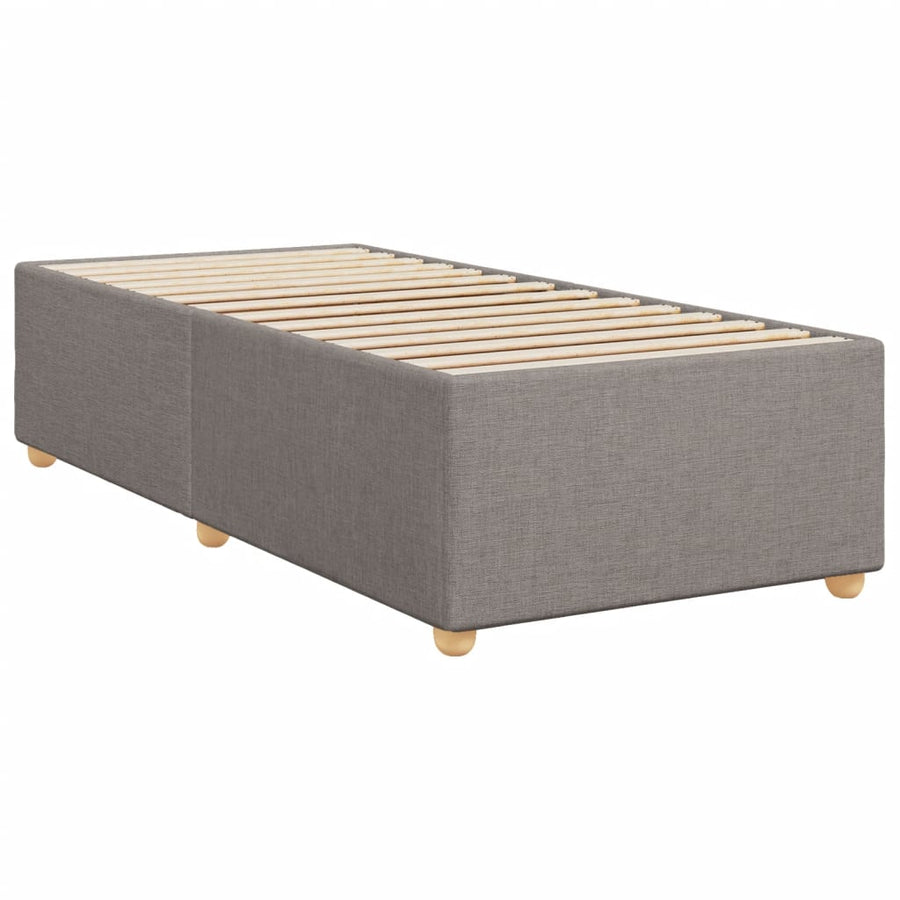 Boxspring met matras stof taupe 90x200 cm