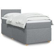 Boxspring met matras 100x200 cm lichtgrijs