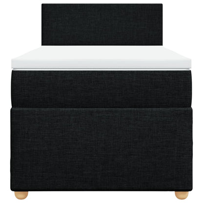 Boxspring met matras stof zwart 100x200 cm