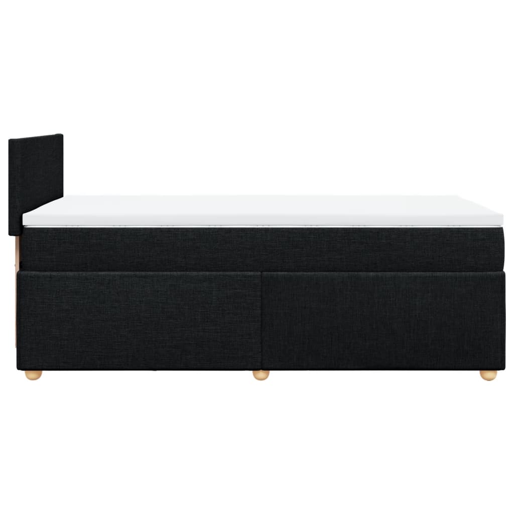 Boxspring met matras stof zwart 100x200 cm