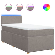Boxspring met matras stof taupe 100x200 cm
