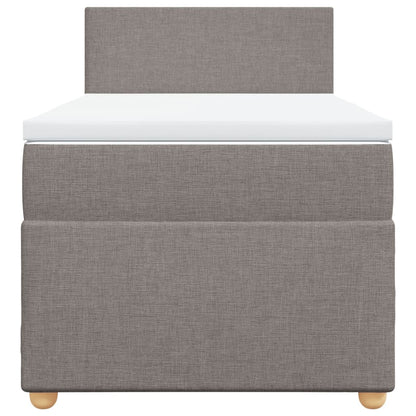 Boxspring met matras stof taupe 100x200 cm