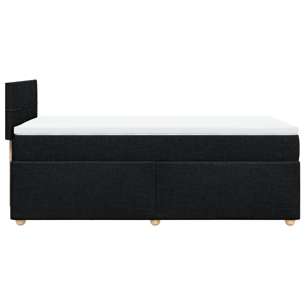 Boxspring met matras stof zwart 100x200 cm