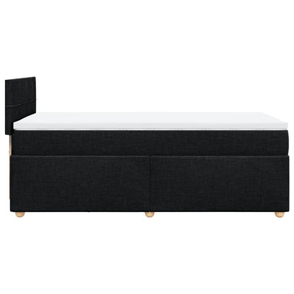 Boxspring met matras stof zwart 100x200 cm