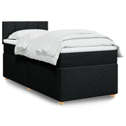 Boxspring 100x200 cm zwart pocketvering matras