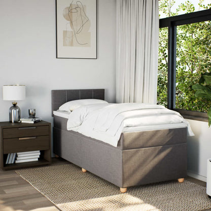 Boxspring met matras stof taupe 100x200 cm