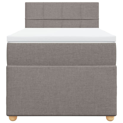 Boxspring met matras stof taupe 100x200 cm