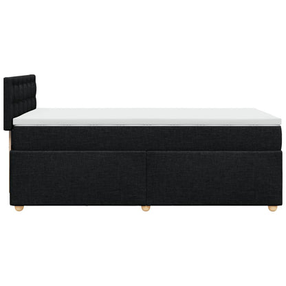 Boxspring met matras stof zwart 100x200 cm