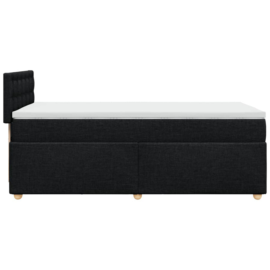Boxspring met matras stof zwart 100x200 cm
