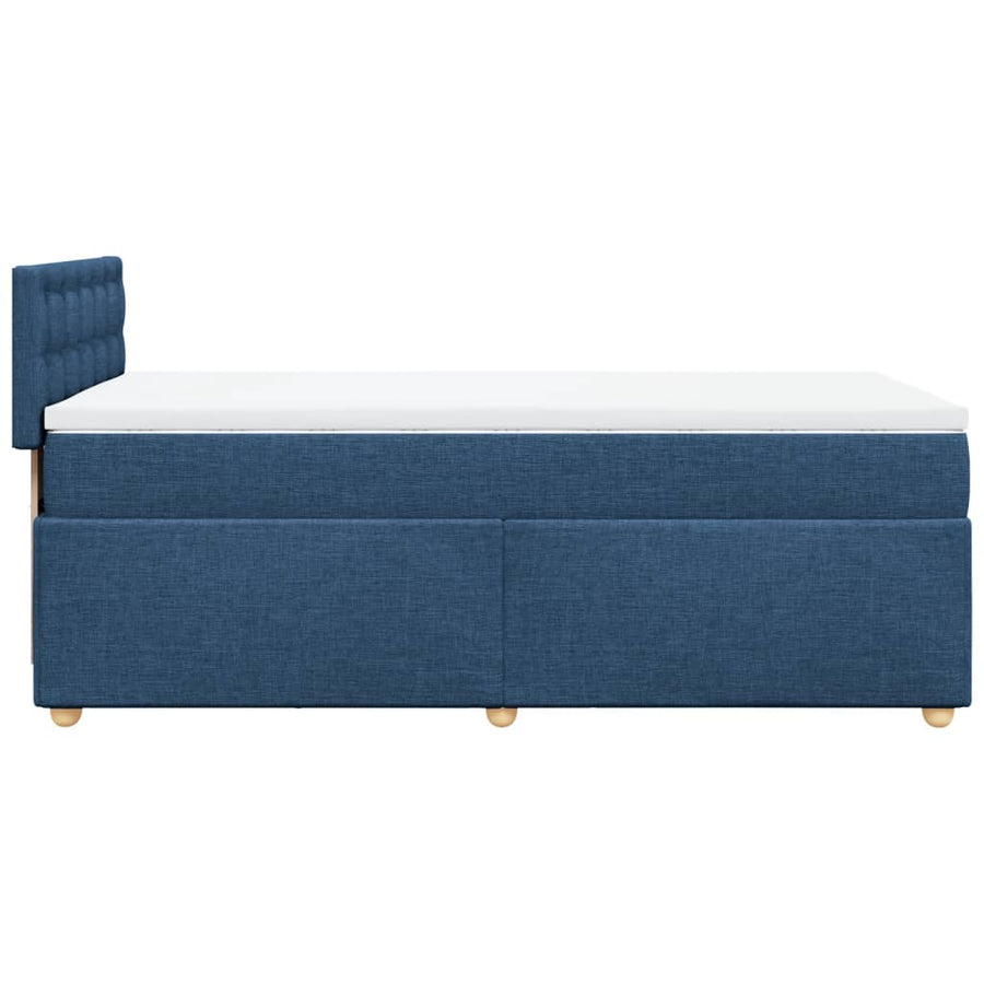 Boxspring Met Matras Stof 100 x 200 cm Blauw