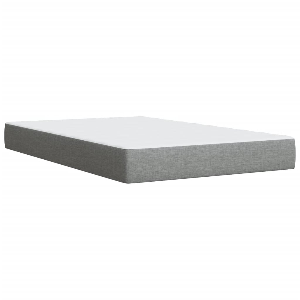 Boxspring met matras stof lichtgrijs 120x190 cm