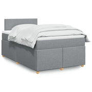 Boxspring 120x190 cm lichtgrijs met matras