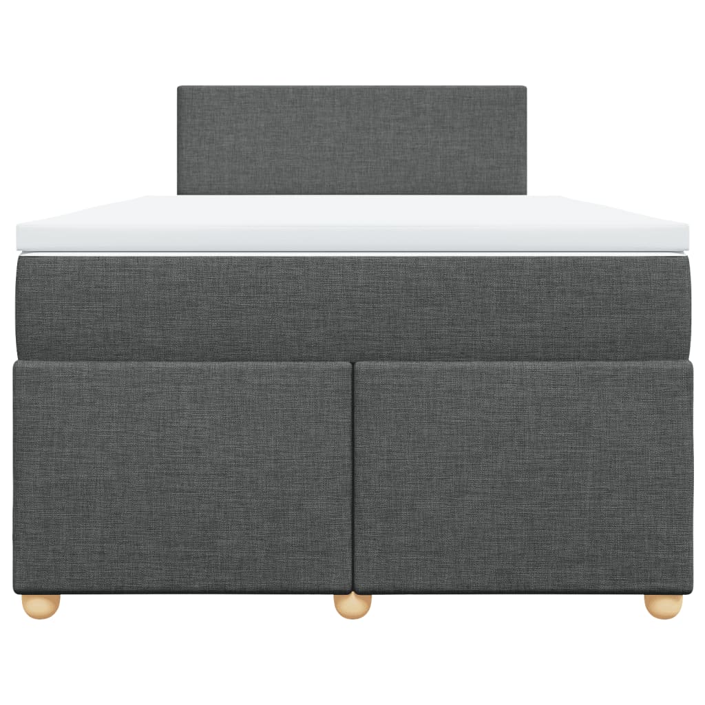 Boxspring met matras stof donkergrijs 120x190 cm