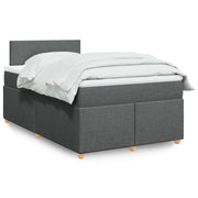 Boxspring met matras 120x190 cm donkergrijs