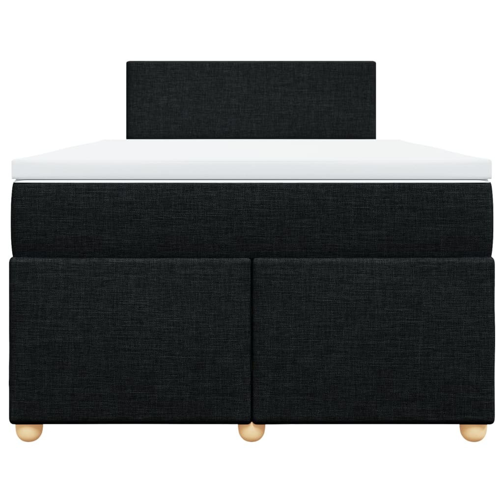 Boxspring met matras stof zwart 120x190 cm