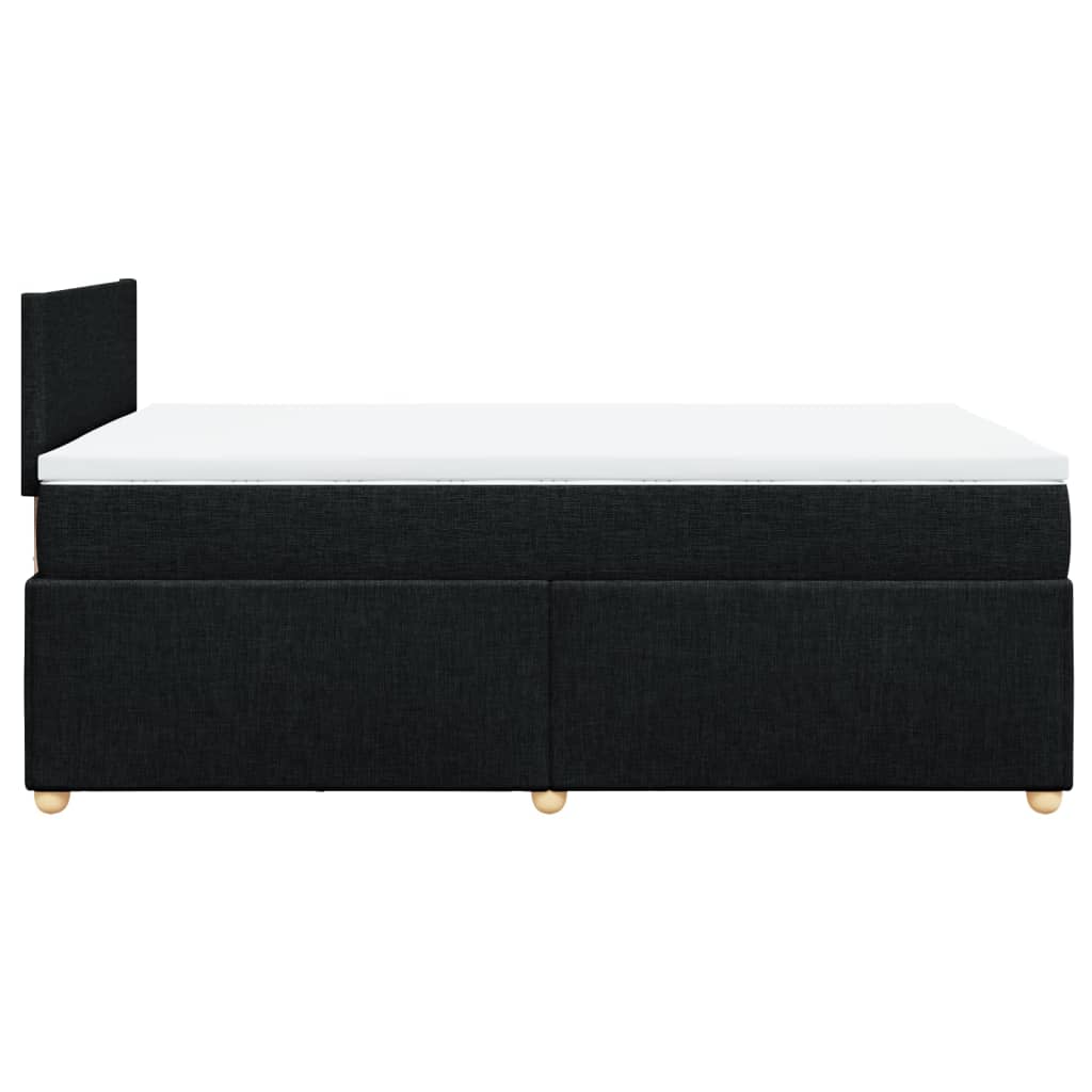 Boxspring met matras stof zwart 120x190 cm