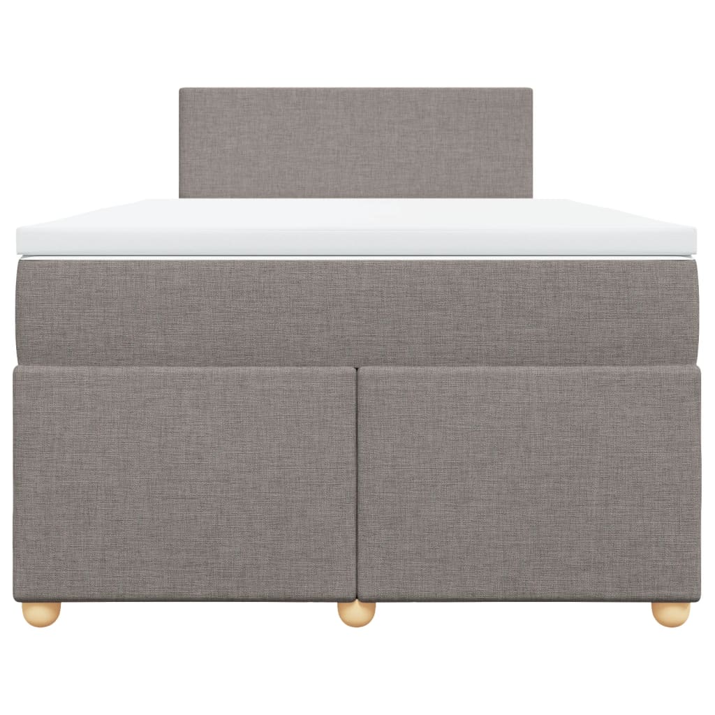 Boxspring met matras stof taupe 120x190 cm