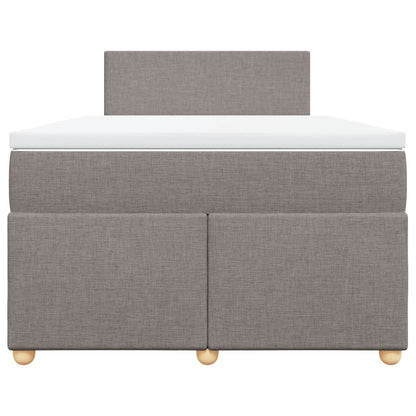 Boxspring met matras stof taupe 120x190 cm