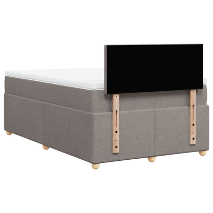Boxspring met matras stof taupe 120x190 cm