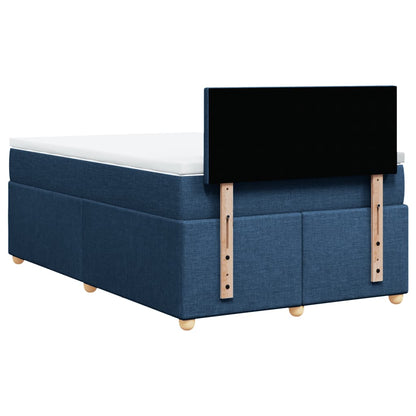 Boxspring met matras stof blauw 120x190 cm