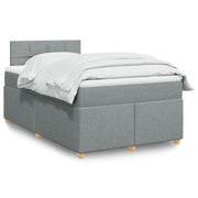 Boxspring 120x190 cm lichtgrijs met matras
