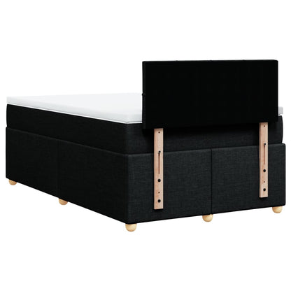 Boxspring met matras stof zwart 120x190 cm