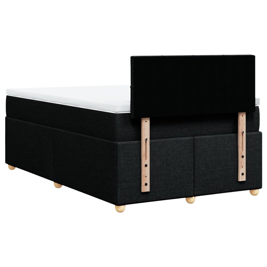 Boxspring met matras stof zwart 120x190 cm